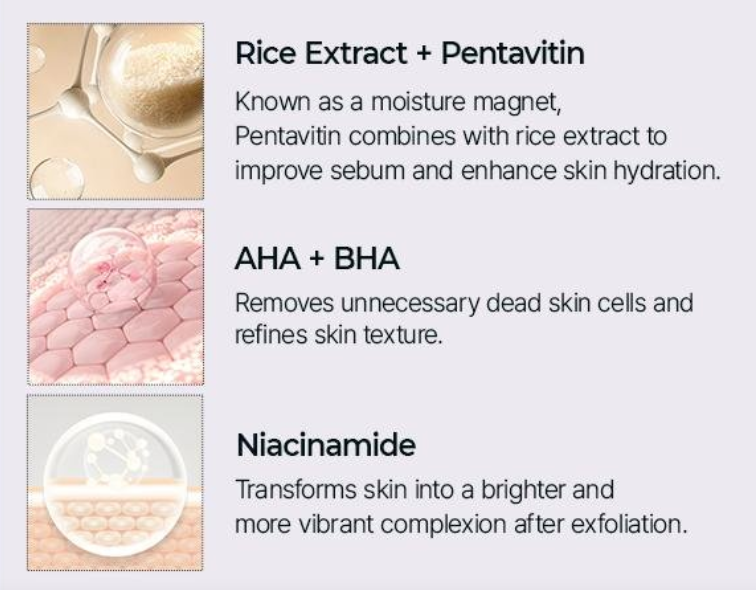 TLOPA® Peel Shot Glow Rice Ampoule Set Brightening Exfoliating Moisturizing Serum - Suitable for all skin types