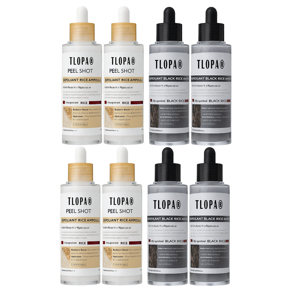 TLOPA® 2025 upgraded version of black and white rice exfoliating cream, exfoliates + shrinks pores, suitable for all skin types