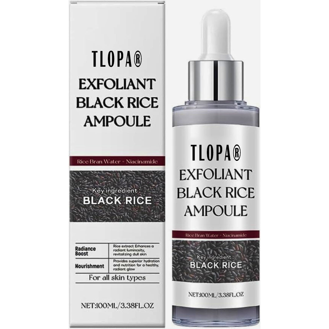 TLOPA® 2025 upgraded version of black and white rice exfoliating cream, exfoliates + shrinks pores, suitable for all skin types