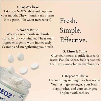 Cvreoz® Skin Whitening Toothpaste Tablets