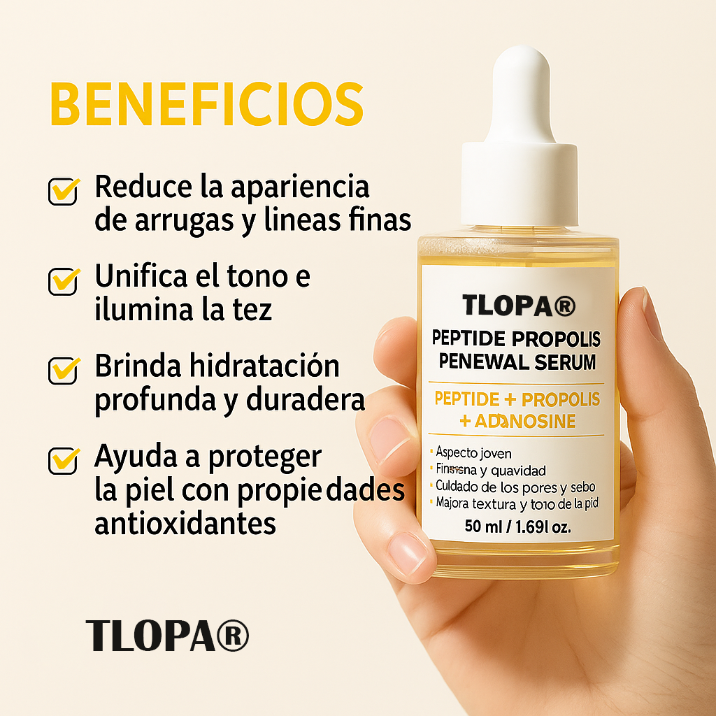 Suero antiedad con péptidos de abeja TLOPA® Youth Renewal | Reparador de arrugas, reafirmante e hidratante