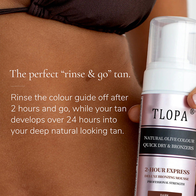 TLOPA®2 Hour Self Tanner, Rapid Tanning Lotion, Fast Acting Bronzer for Natural Glow, Hydrating & Streak-Free Tan