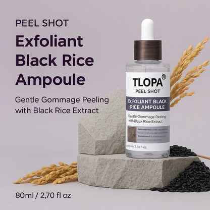 TLOPA® Peel Shot Glow Rice Ampoule Set Brightening Exfoliating Moisturizing Serum - Suitable for all skin types