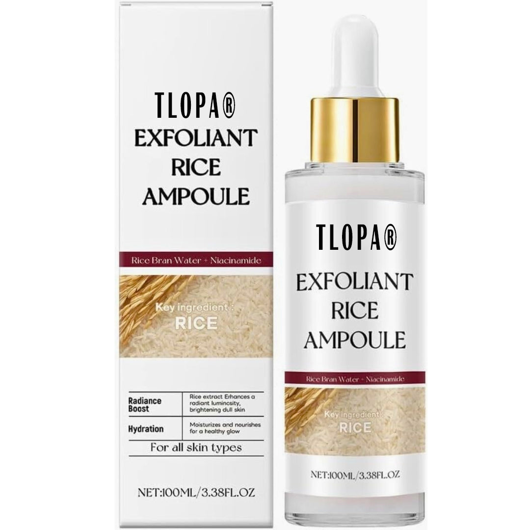 TLOPA® 2025 upgraded version of black and white rice exfoliating cream, exfoliates + shrinks pores, suitable for all skin types